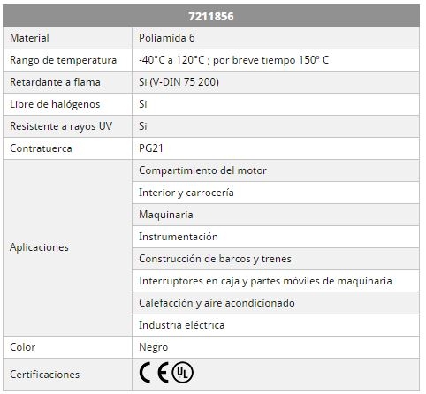 Contratuerca PG 21 