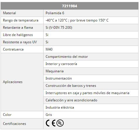Contratuerca M40 