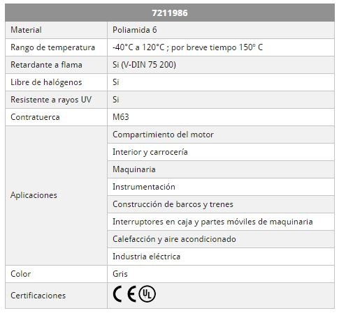 Contratuerca M63 