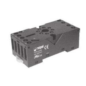 Socket de relevador para montaje de riel DIN 11 pin.
